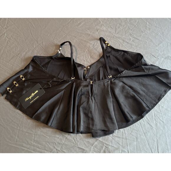 Honey Birdette Cami Melissa Size Large Black with gold accents NEW With Tags! - Picture 5 of 5